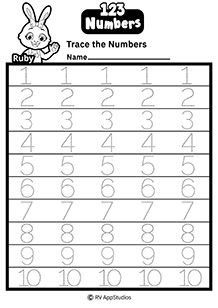 Printable worksheets - a great way to learn & practice - RV AppStudios