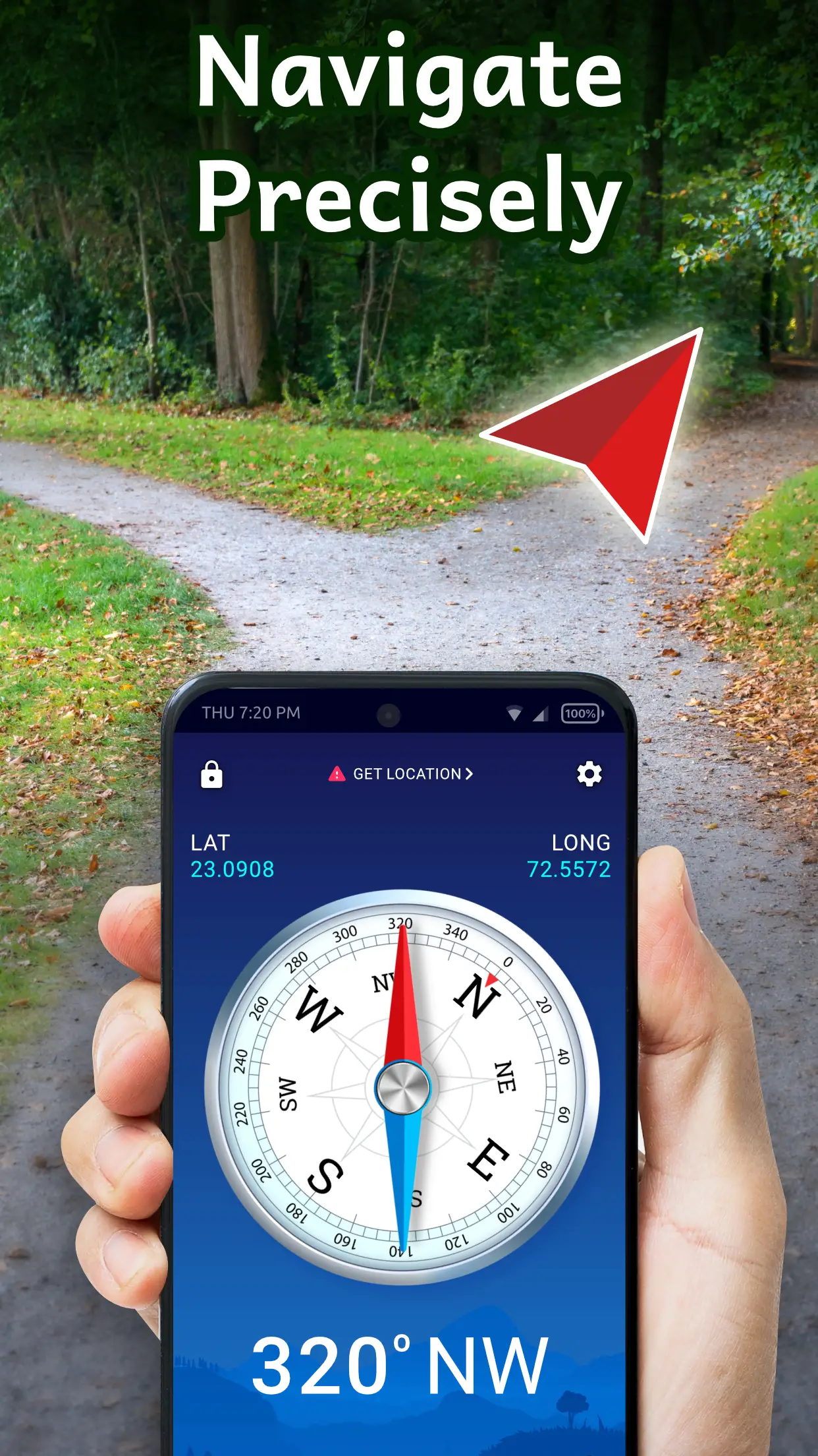 Digital Compass: Map & GPS Android App