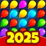 Colorful balloons match-3 game with levels & challenges filled with fun and excitement.