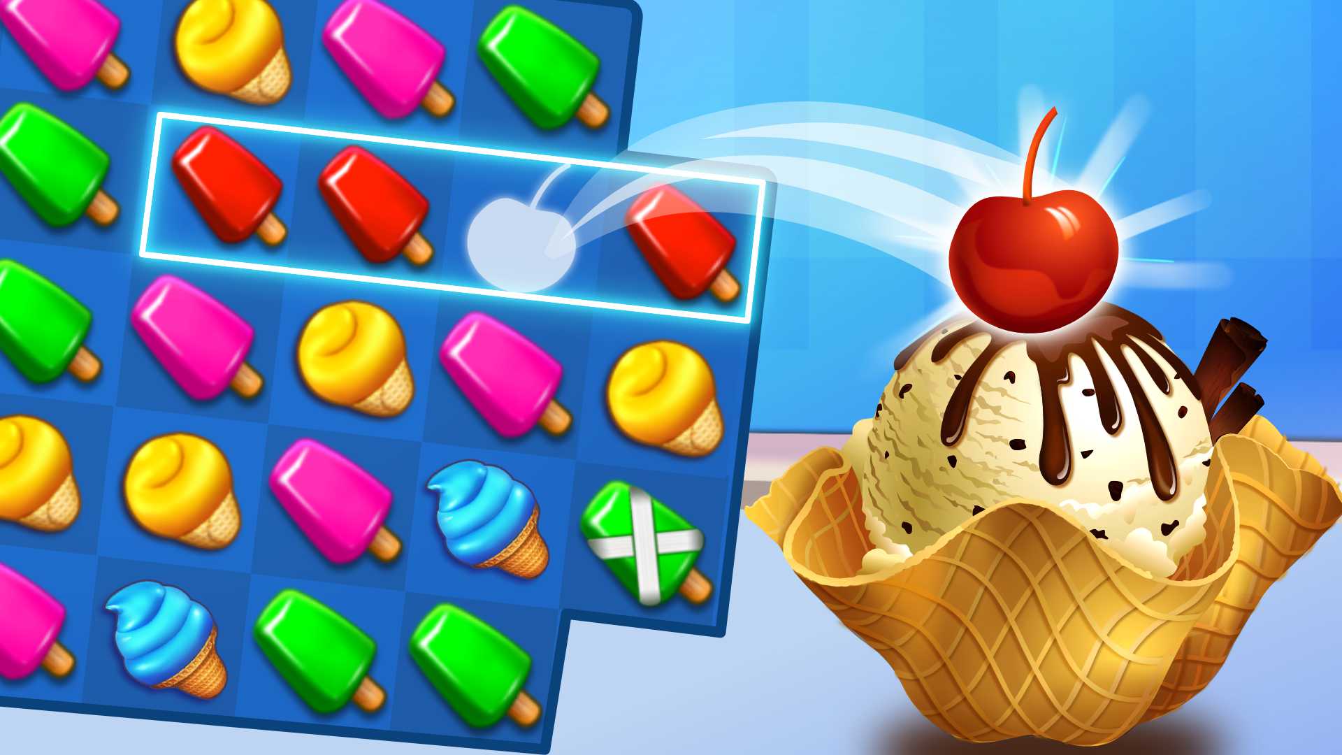 Ice Cream Paradise - Free Match 3 Puzzle Game - 1