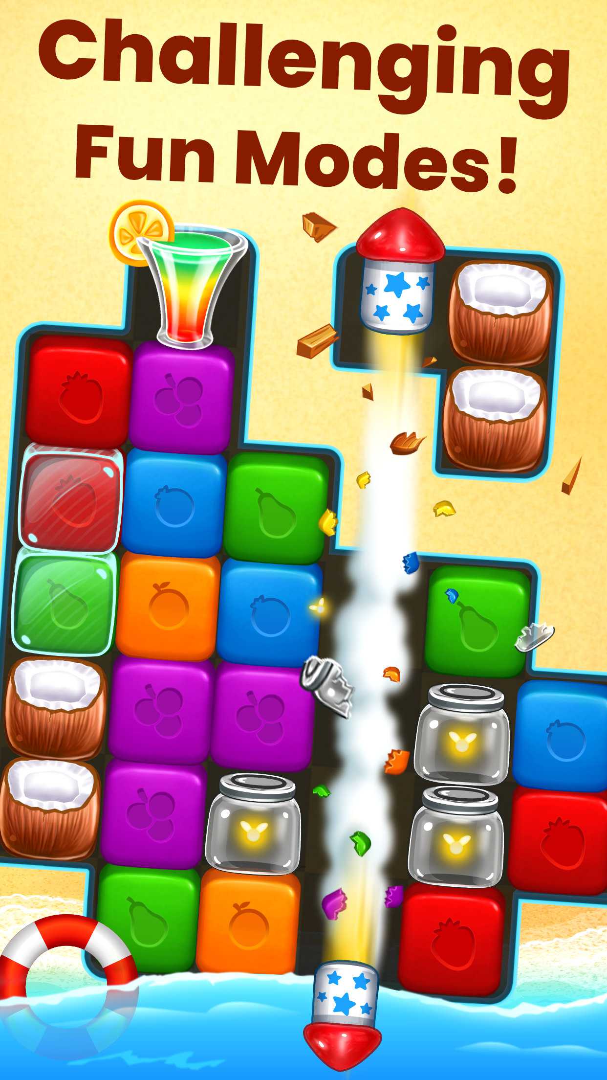Fruit Cube Blast - Tap and blast Match 3 puzzles - 4