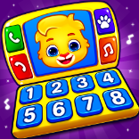 Baby Phone app, featuring engaging games for kids like piano play, animal sounds, and nursery rhymes.