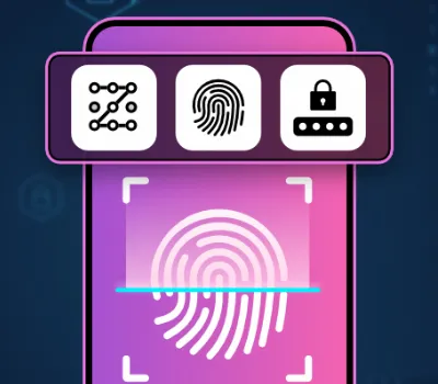 AppLocker with fingerprint scanner for secure access control.