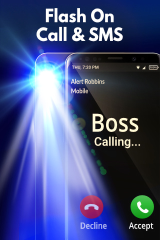 Flash Alerts LED - Call, SMS Android App