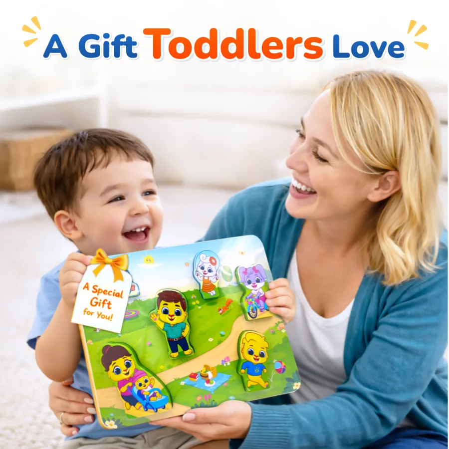 lucas friends family puzzle gift for toddlers age 2 3 4