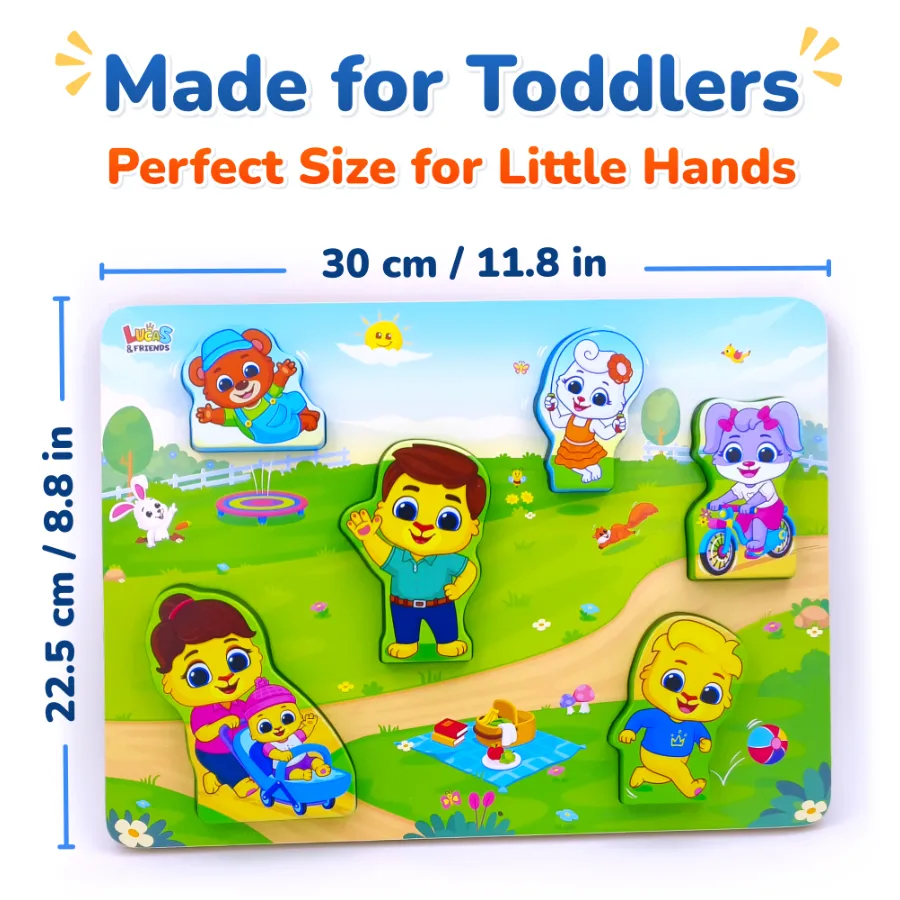 lucas friends wooden puzzle perfect size 30 cm toddlers