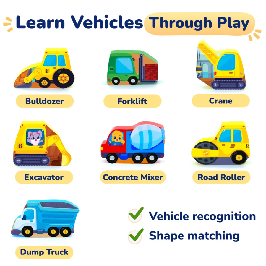 lucas friends construction toys learn vehicles through play toddler educational toy