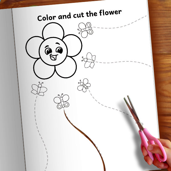 Christmas Pictures Scissor Skills Activity Book For Kids: Coloring and Cutting Practice for Ages 3-5 [Book]