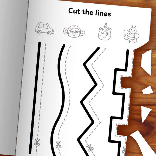 Scissor skills beginner, a preschool activity book for kids ages 3-5 PDF